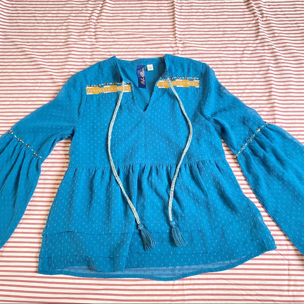 Blue Rain Turquoise Blouse